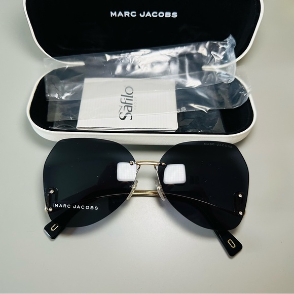 NEW Marc Jacobs Marc 373/S Black Oversized Rimless Butterfly Sunglasses 63 mm main image 5